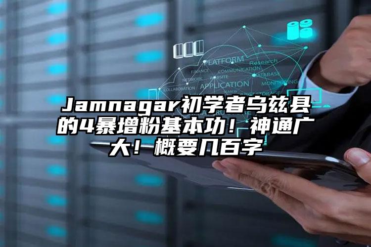 Jamnagar初学者乌兹县的4暴增粉基本功！神通广大！概要几百字